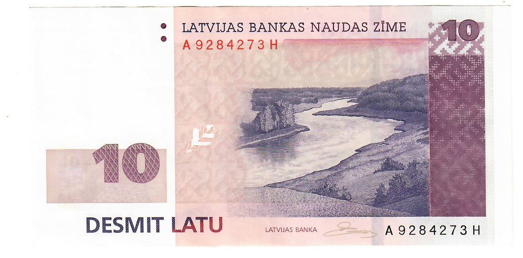 Latvia 10 Latu 2008 EF