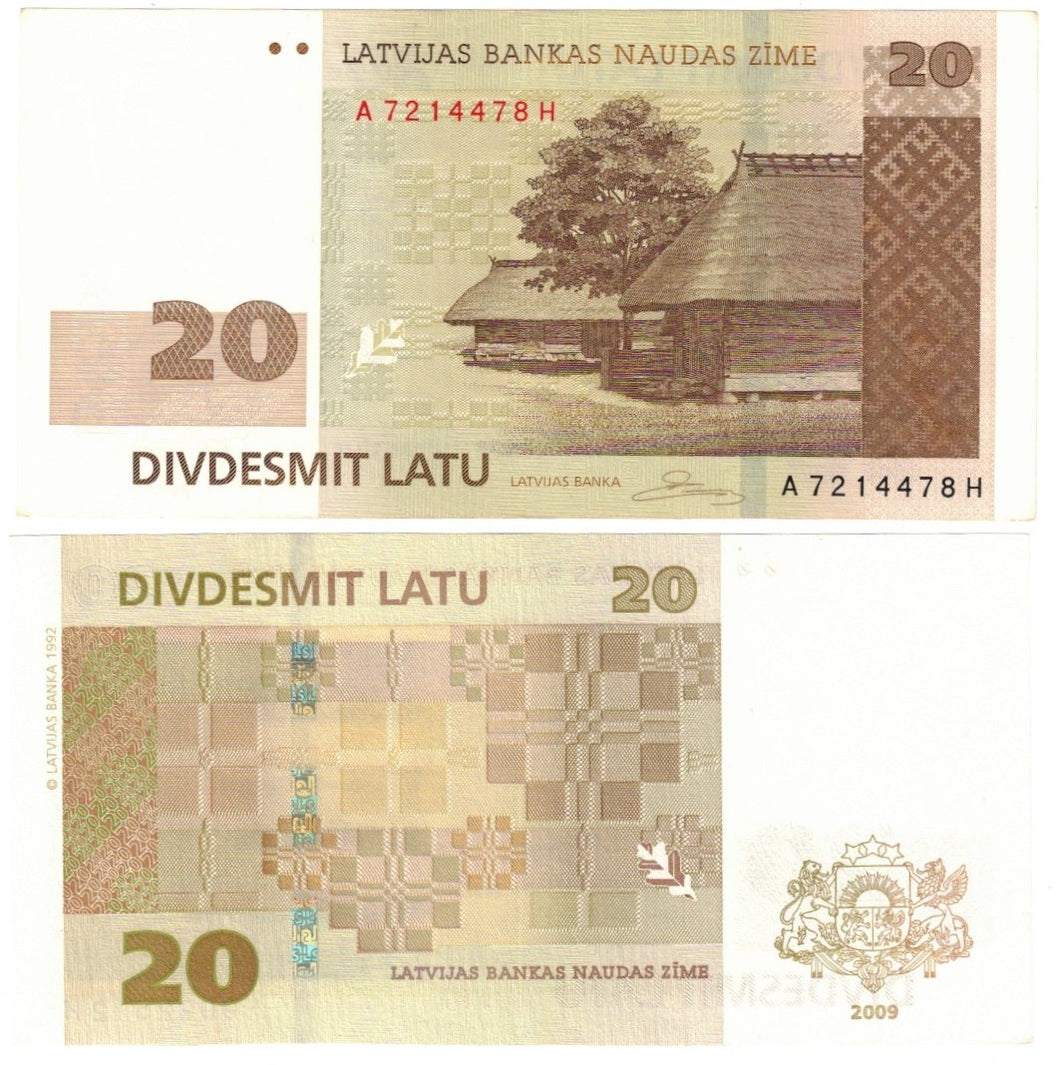 Latvia 20 Latu 2009 EF