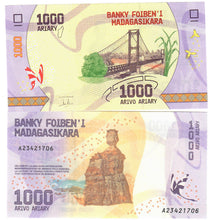 Load image into Gallery viewer, SET Madagascar 100, 200, 500, 1000 &amp; 2000 Ariary 2017-2022 UNC
