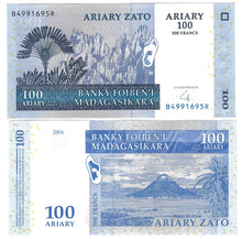 Load image into Gallery viewer, Madagascar 10x 100 Ariary (500 Francs) 2004 (2008) UNC
