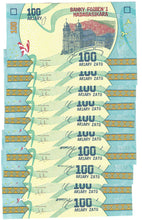 Load image into Gallery viewer, Madagascar 10x 100 Ariary 2017 (2022) UNC

