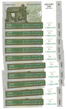 Load image into Gallery viewer, Madagascar 10x 200 Ariary (1000 Francs) 2004 (2014) UNC
