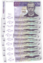 Load image into Gallery viewer, Malawi 10x 20 Kwacha 2007 UNC
