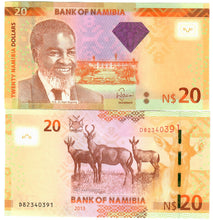 Load image into Gallery viewer, Namibia 10x 20 Dollars 2013 UNC &quot;Shiimi&quot;
