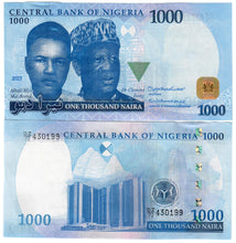 Load image into Gallery viewer, Nigeria 10x 1000 Naira 2023 UNC &quot;DZ&quot; Replacement
