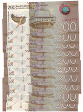 Load image into Gallery viewer, Nicaragua 10x 200 Cordobas 2022 (2023) UNC "AA"
