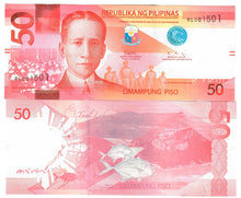 Load image into Gallery viewer, Philippines 10x 50 Piso 2022 UNC (blue seal 2021)
