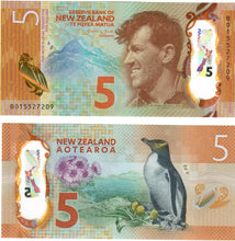 Load image into Gallery viewer, New Zealand 10x 5 Dollars 2015 UNC
