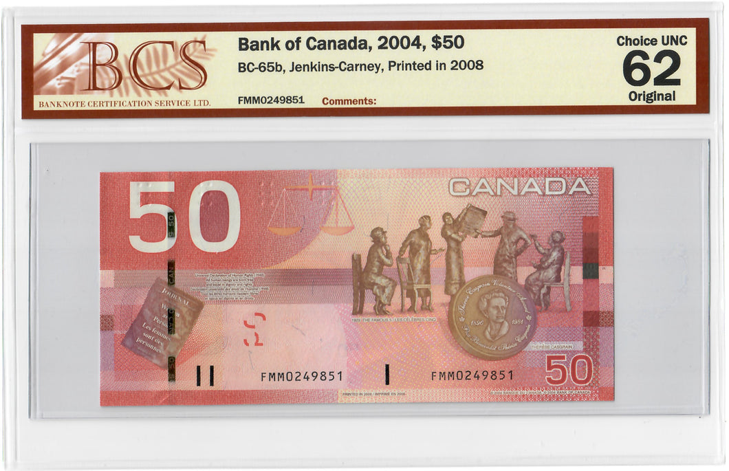 Canada 50 Dollars 2004 (08) Ch UNC 