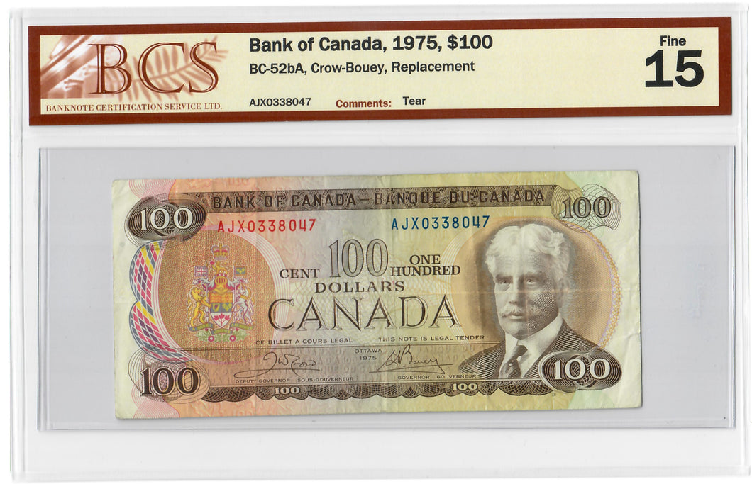 Canada 100 Dollars 1975 F 