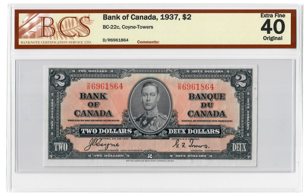 Canada 2 Dollars 1937 EF 