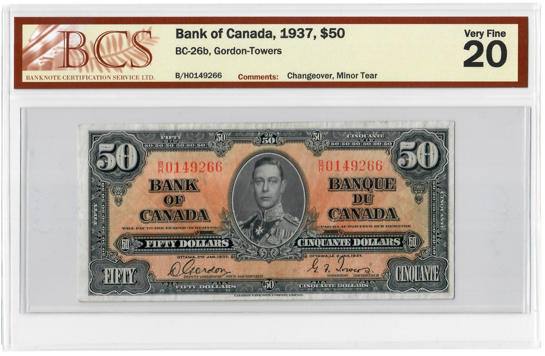 Canada 50 Dollars 1937 VF 