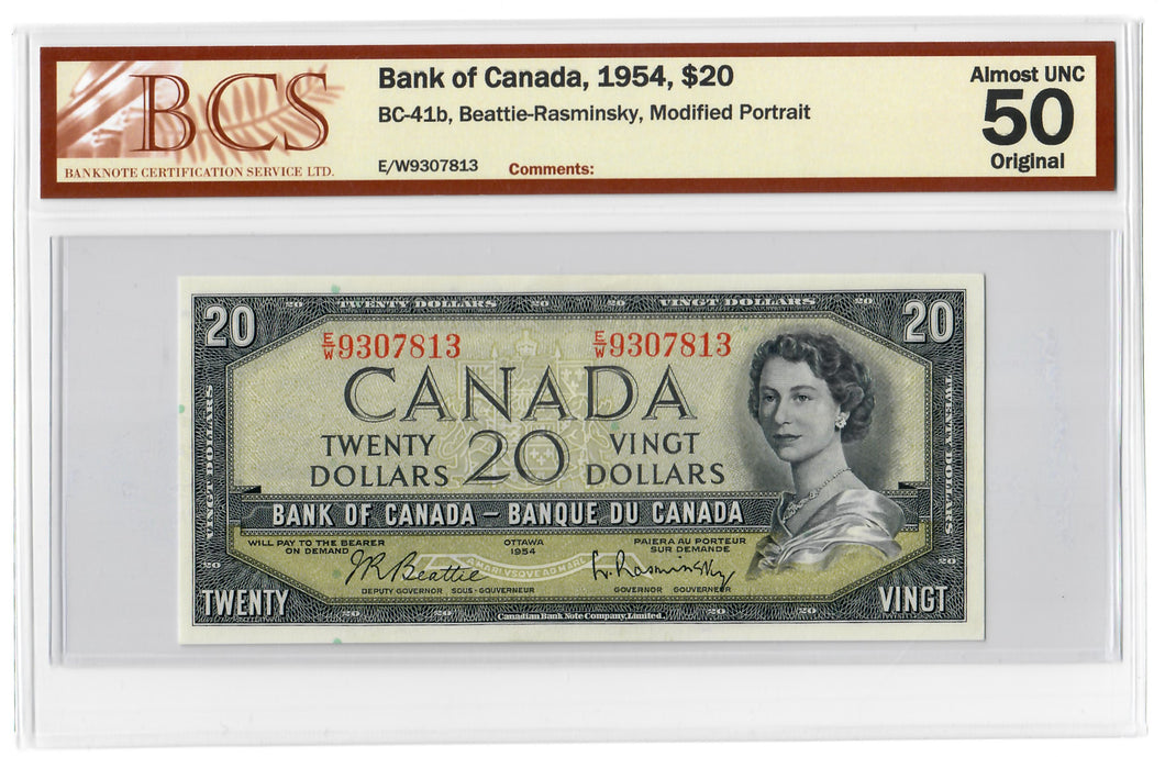 Canada 20 Dollars 1954 aUNC 