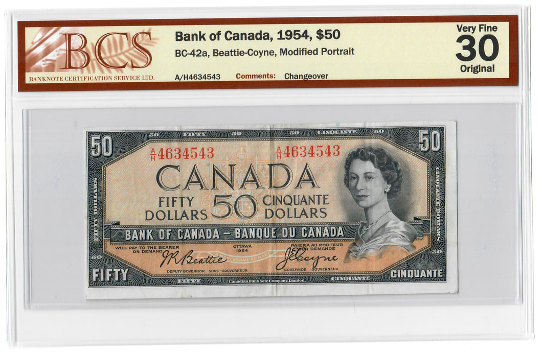 Canada 50 Dollars 1954 VF 