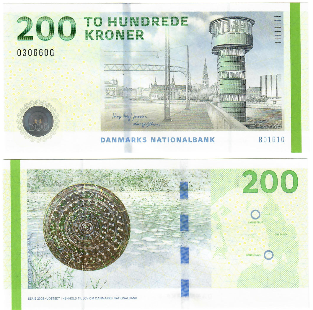 Denmark 200 Kroner 2009 (2016) UNC Jensen/Sorensen