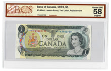 Load image into Gallery viewer, Canada 1 Dollar 1973 aUNC [ *FN] Lawson-Bouey BCS Graded aUNC 58 Replacement
