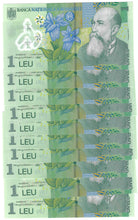 Load image into Gallery viewer, Romania 10x 1 Leu 2024 UNC
