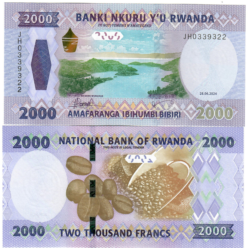 Rwanda 2000 Francs 2024 UNC