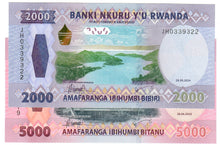 Load image into Gallery viewer, SET Rwanda 2000 &amp; 5000 Francs 2024 UNC
