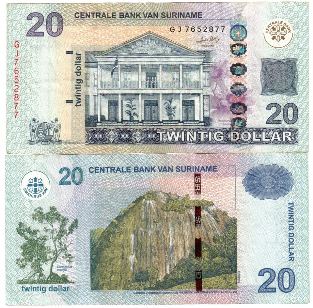 Suriname 20 Dollars 2010 (1 Sep) VF