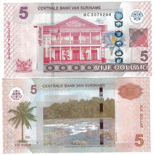 Load image into Gallery viewer, Suriname 10x 5 Dollars 2020 (2025) UNC
