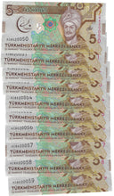 Load image into Gallery viewer, Turkmenistan 10x 5 Manat 2017 UNC Commemorative
