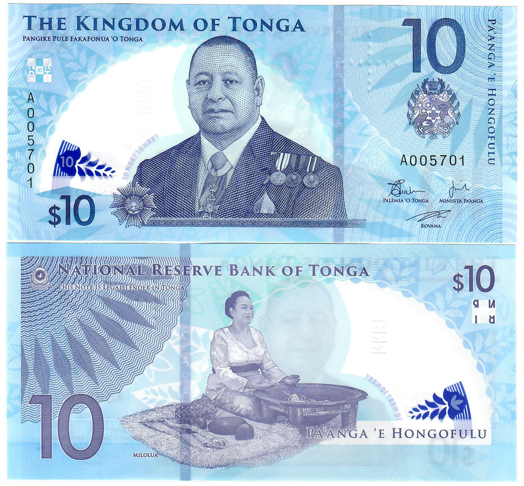 Tonga 10 Pa'anga 2023 (2024) UNC 