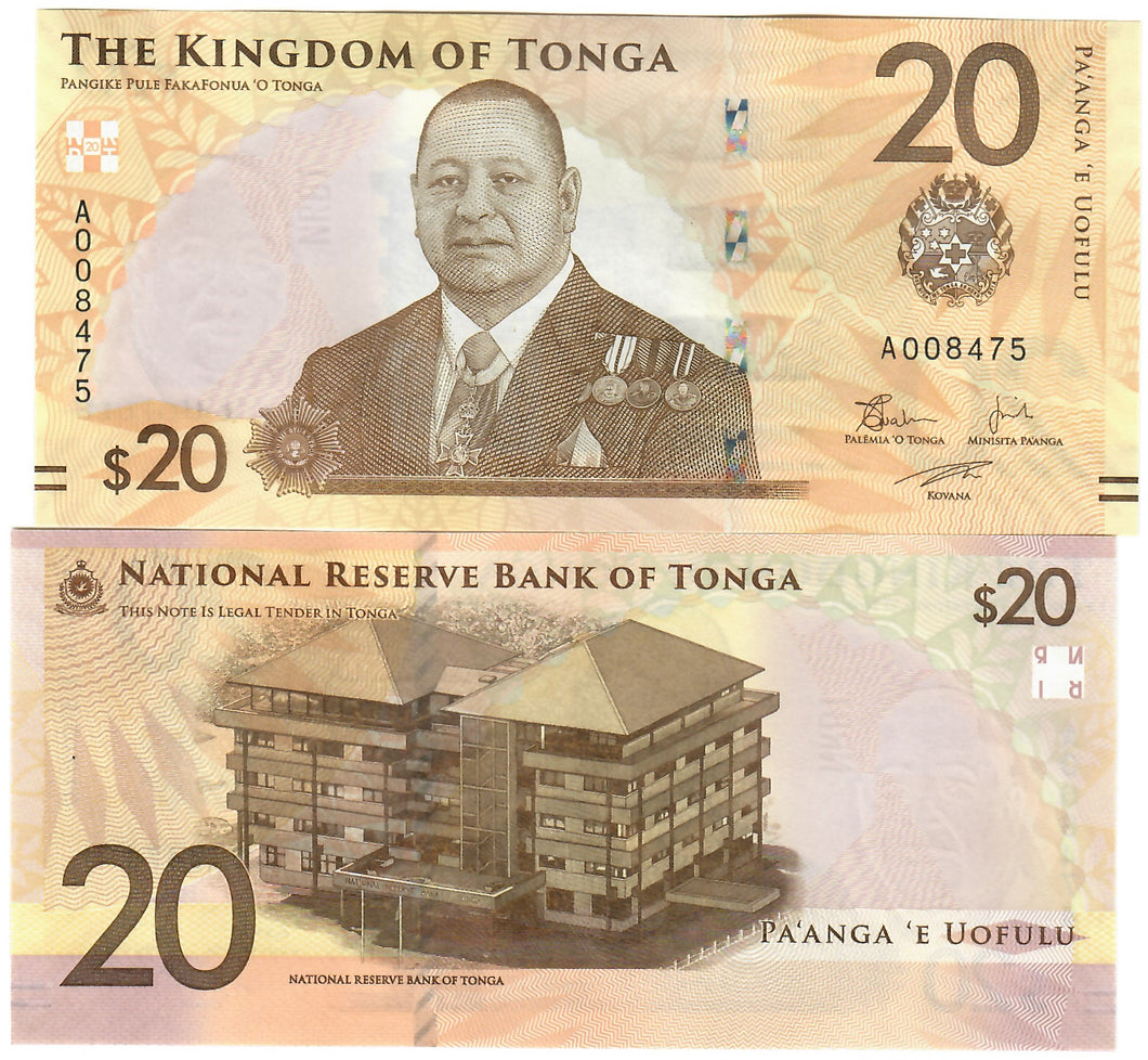 Tonga 20 Pa'anga 2023 (2024) UNC 