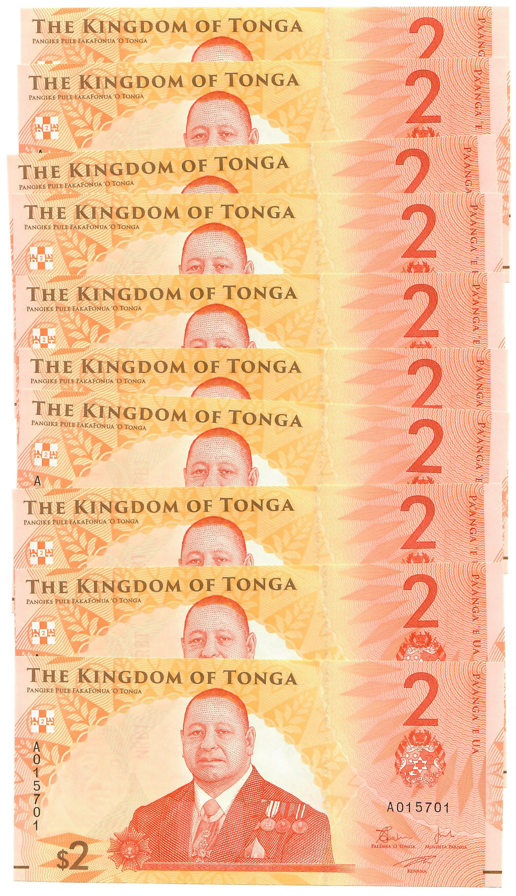 Tonga 10x 2 Pa'anga 2023 (2024) UNC 