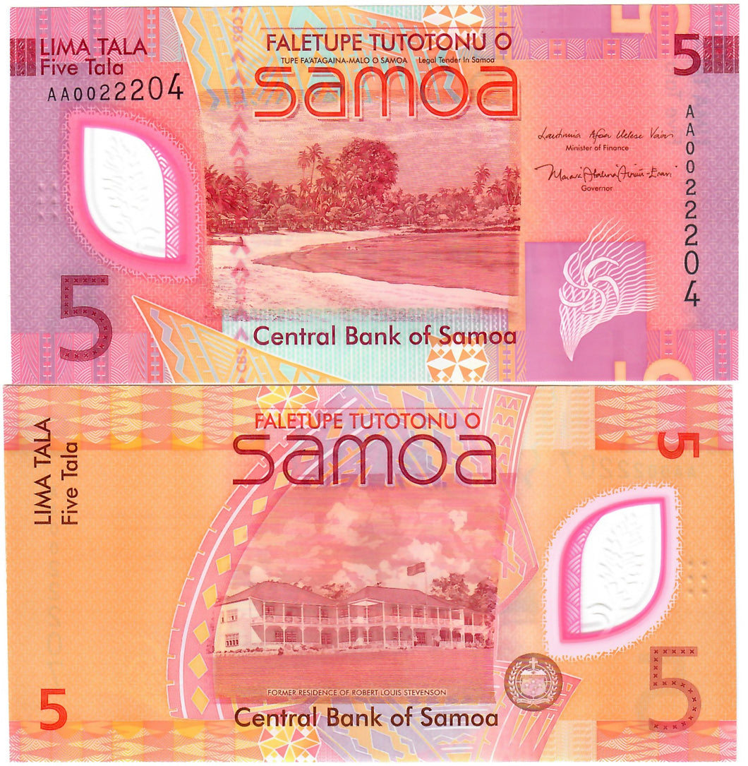 Samoa 5 Tala 2023 UNC 