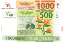 Load image into Gallery viewer, SET French Polynesia 500 &amp; 1000 Francs 2014 (2021-23) UNC Tahiti Franc CFP
