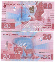 Load image into Gallery viewer, SET Zambia 10 &amp; 20 Kwacha 2024 (2025) UNC
