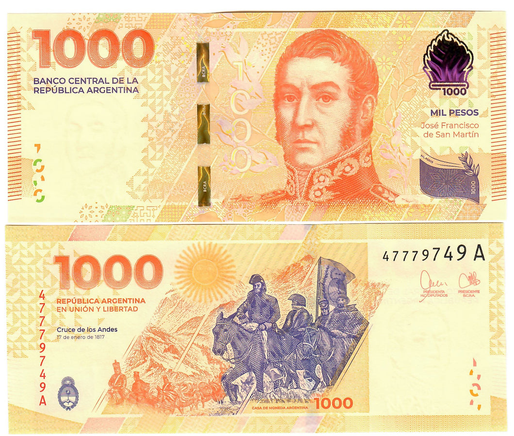 Argentina 1000 Pesos 2023 UNC