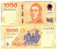 Load image into Gallery viewer, Argentina 10x 1000 Pesos 2023 UNC
