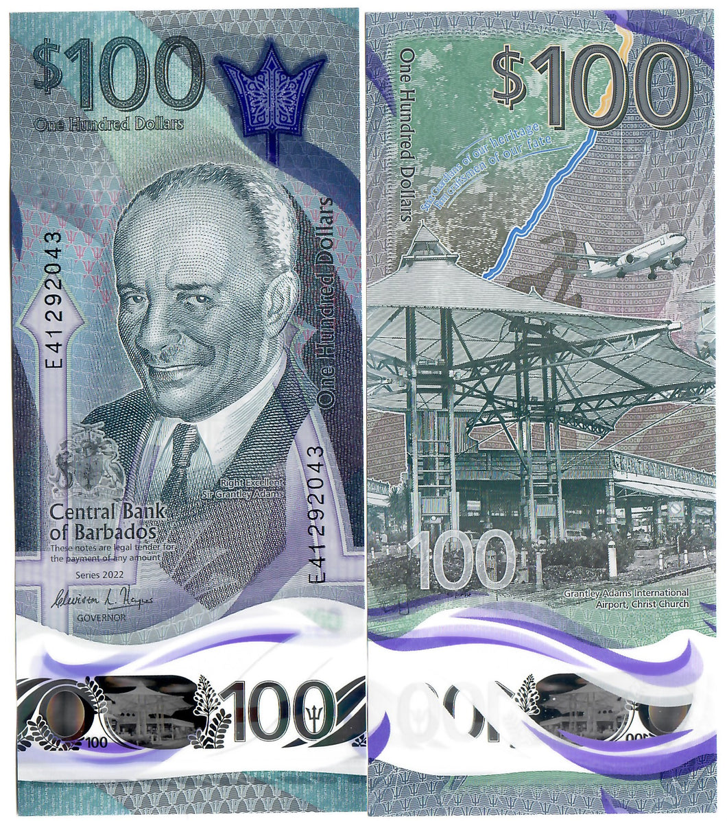 Barbados 100 Dollars 2022 (2023) UNC