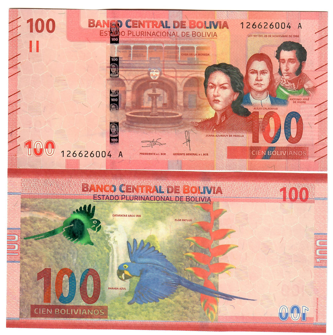 Bolivia 100 Bolivianos 2018 UNC