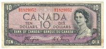 Load image into Gallery viewer, Canada 10 Dollars 1954 F &quot;B/D&quot; Coyne-Towers Devil&#39;s Face [2]
