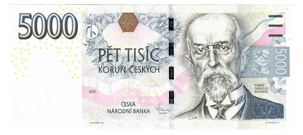 Czech Republic 5000 Korun 2009 UNC