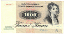 Load image into Gallery viewer, Denmark 1000 Kroner 1992 VF/EF &quot;Thomasen/Herly&quot;
