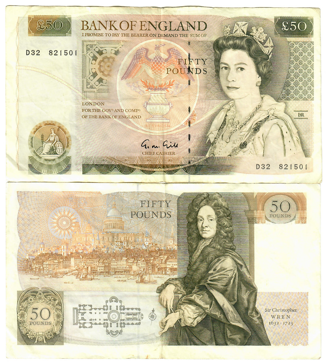 United Kingdom England 50 Pounds 1988 VF 