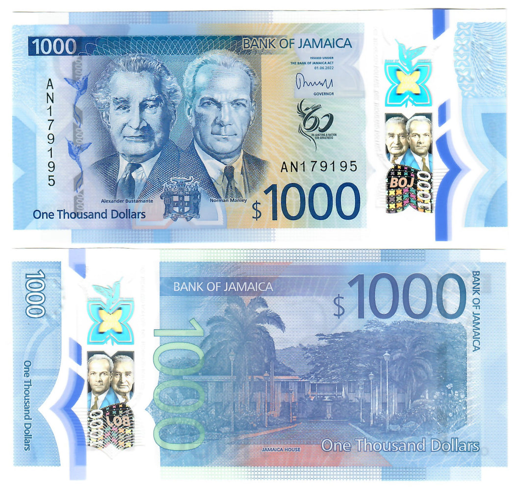Jamaica 1000 Dollars 2022 (2023) UNC