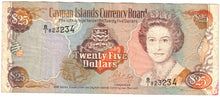 Load image into Gallery viewer, Cayman Islands 25 Dollars 1996 VF
