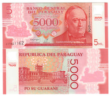 Load image into Gallery viewer, Paraguay 10x 5000 Guaranies 2022 UNC
