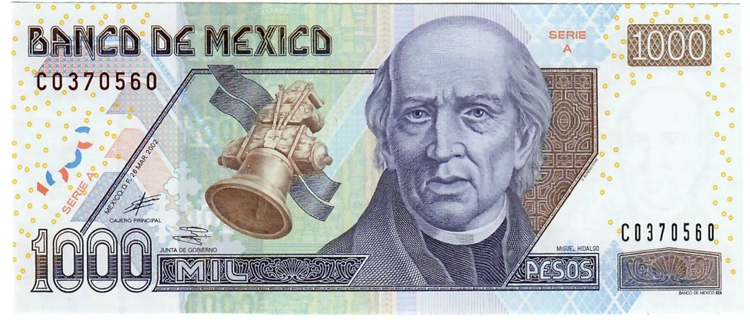 Mexico 1000 Pesos 2002 UNC