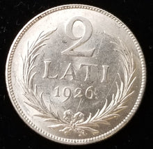 Load image into Gallery viewer, Latvia 2 Lati 1926 83.5% Silver
