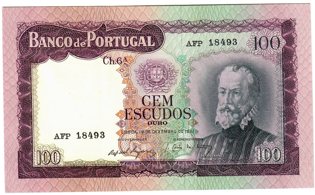 Portugal 100 Escudos 1961 UNC