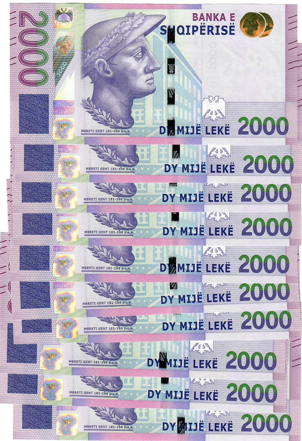 Albania 10x 2000 Lek 2022 UNC