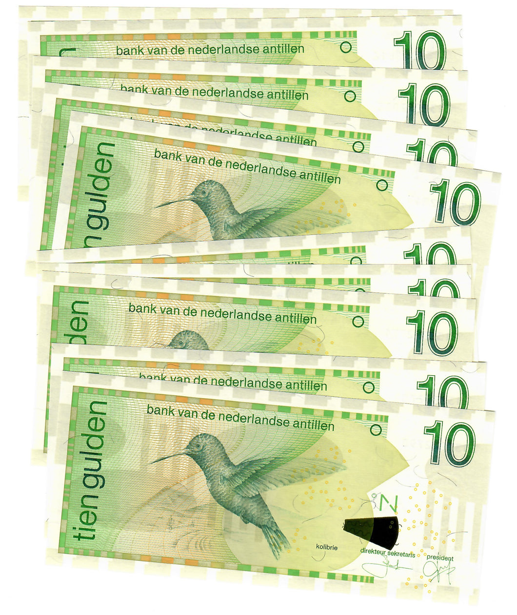 Netherlands Antilles 10x 10 Gulden (Guilder) 2003 UNC