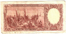 Load image into Gallery viewer, Argentina 100 Pesos 1957-1967 VG
