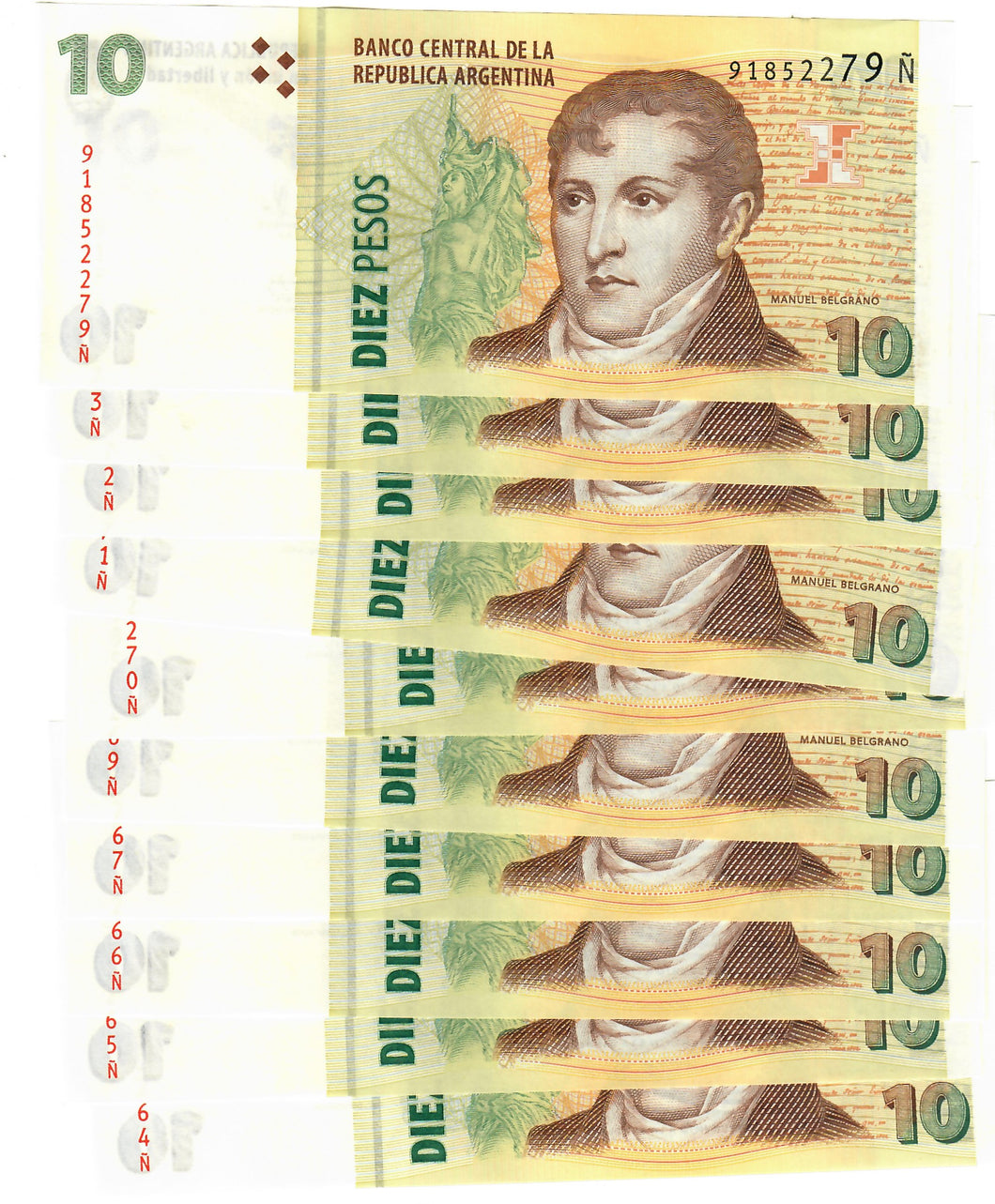 Argentina 10x 10 Pesos 2015 UNC